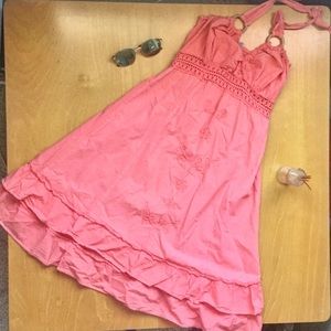 ☀️NWOT☀️ Beachgoer Halter Dress Salmon